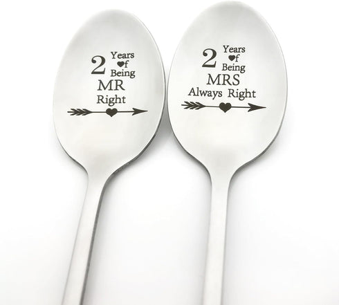 2 Year Anniversary Spoon Gifts for Couples